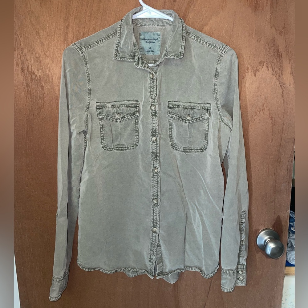 American Eagle Women’s Green Flannel